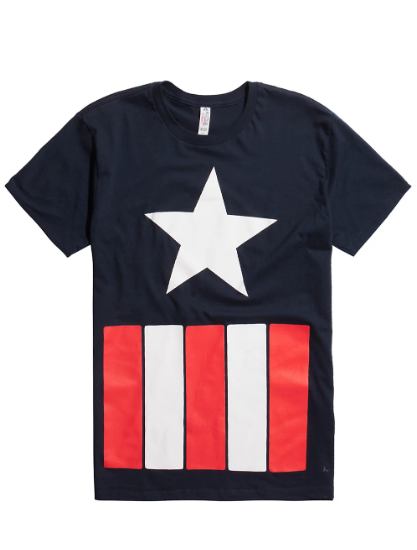 captain america cosplay shirt